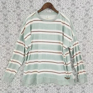 BKE Cotton blend striped pullover men's sweatshirt M